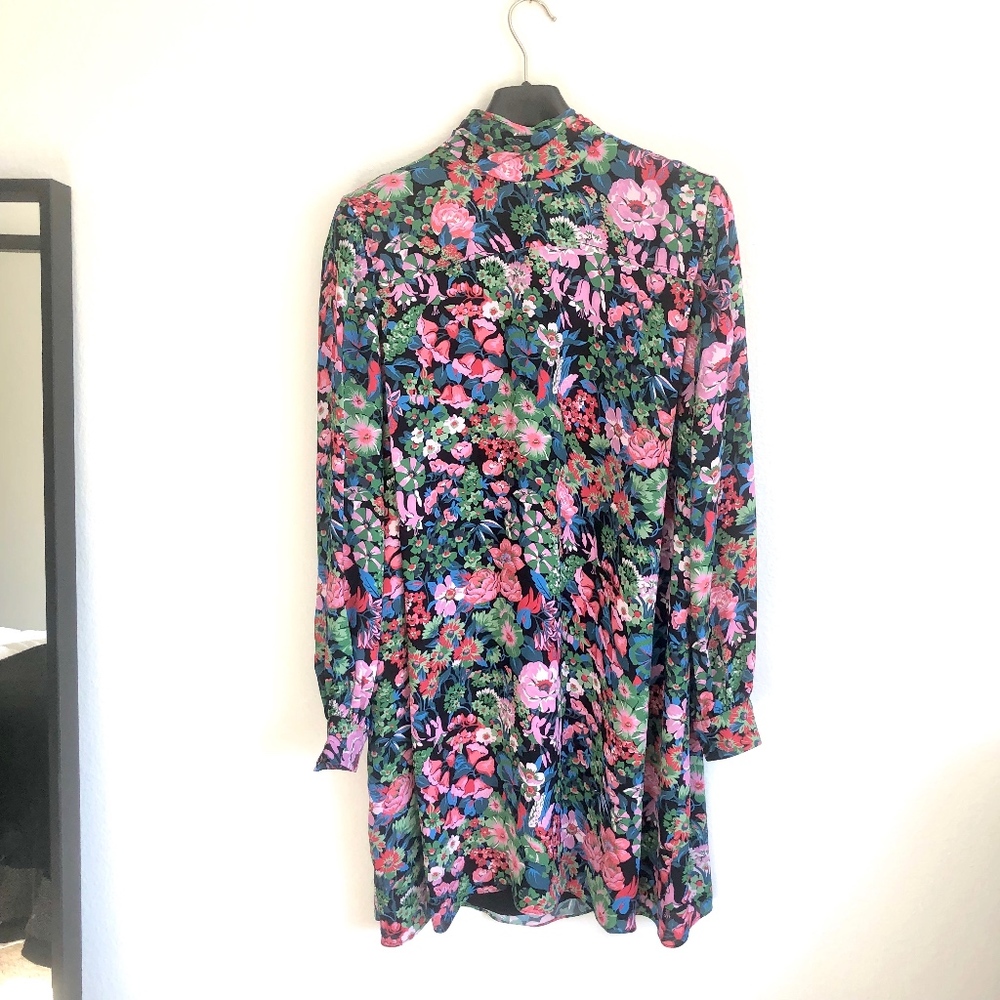 Anthropologie Tamara Floral Mock Neck Dress Size S - Picture 3 of 5